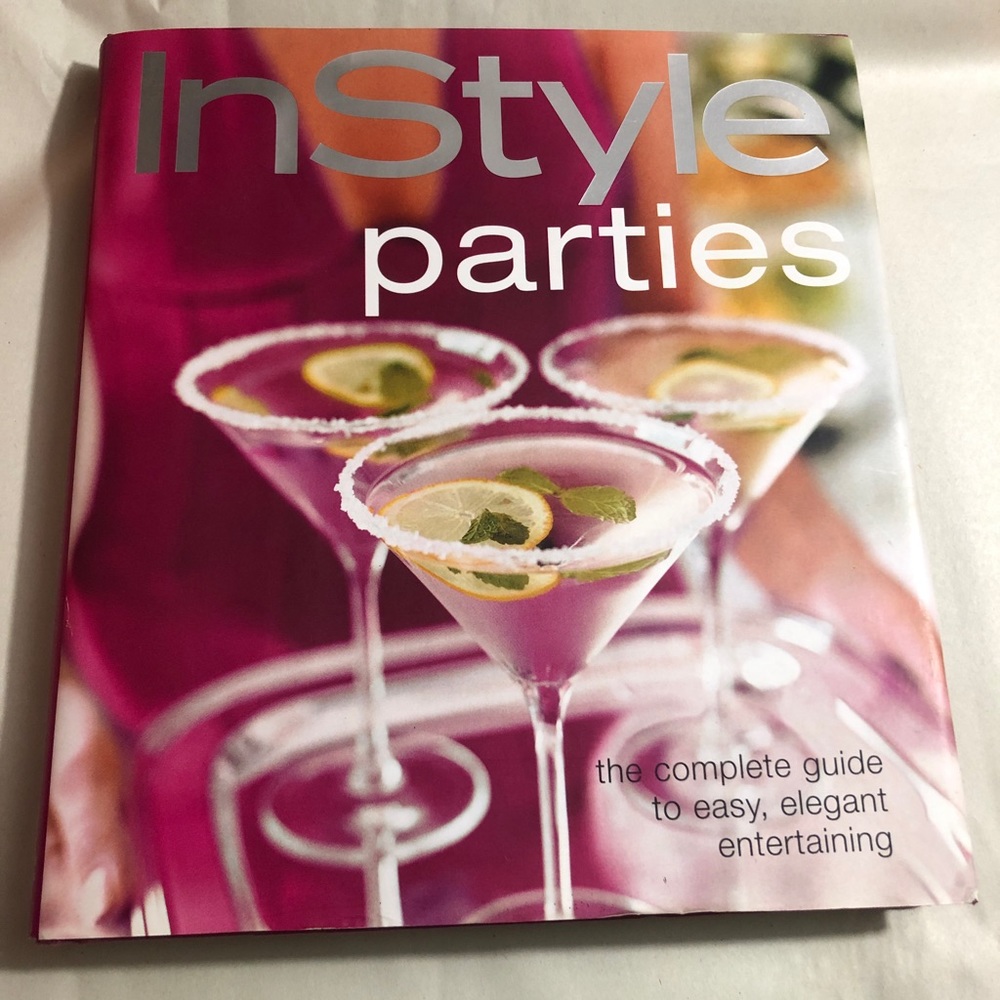 In Style Parties cookbook design decor beautiful hardcover with dust jacket book